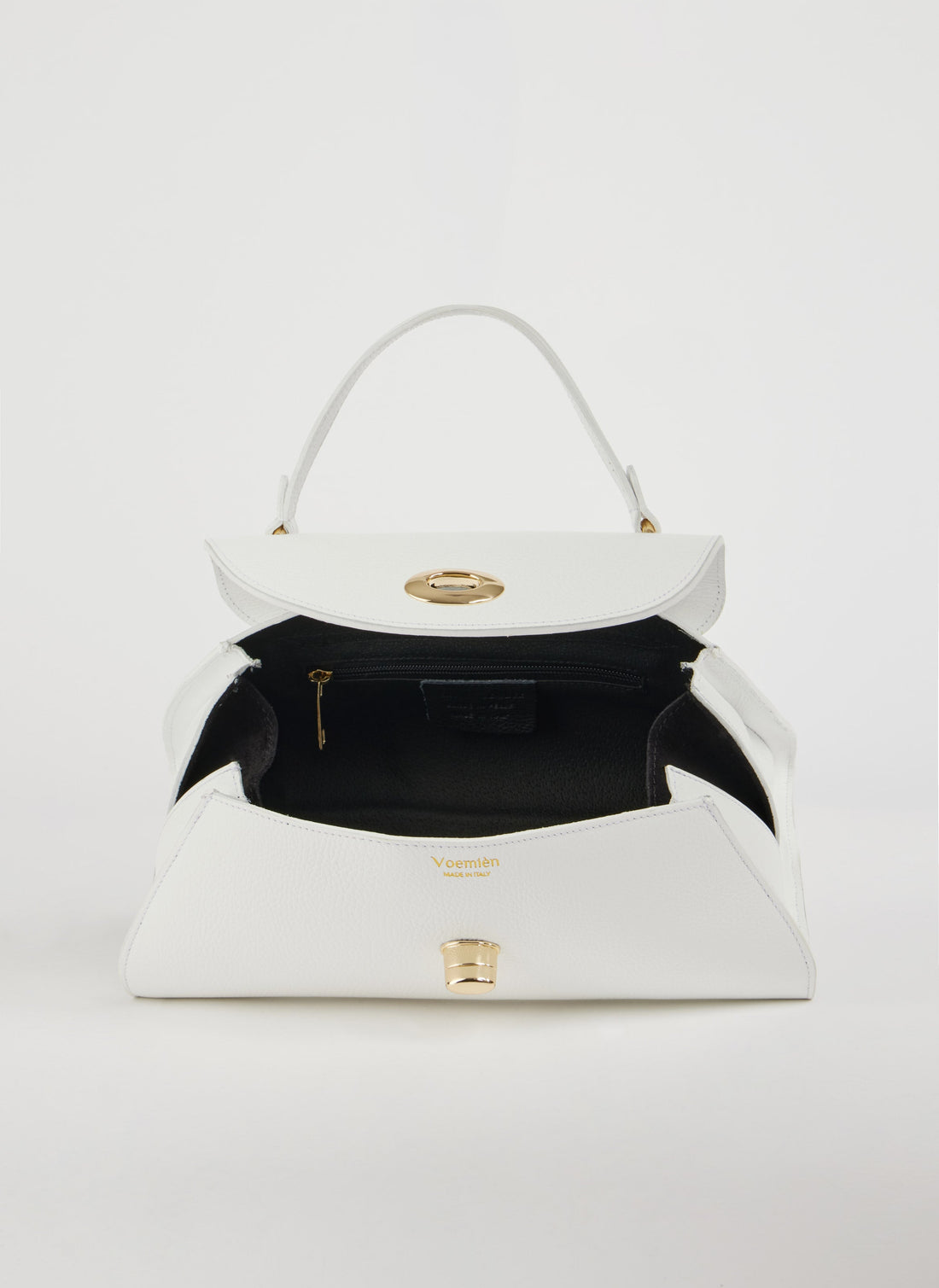 Florence Bag in Togo Leather White