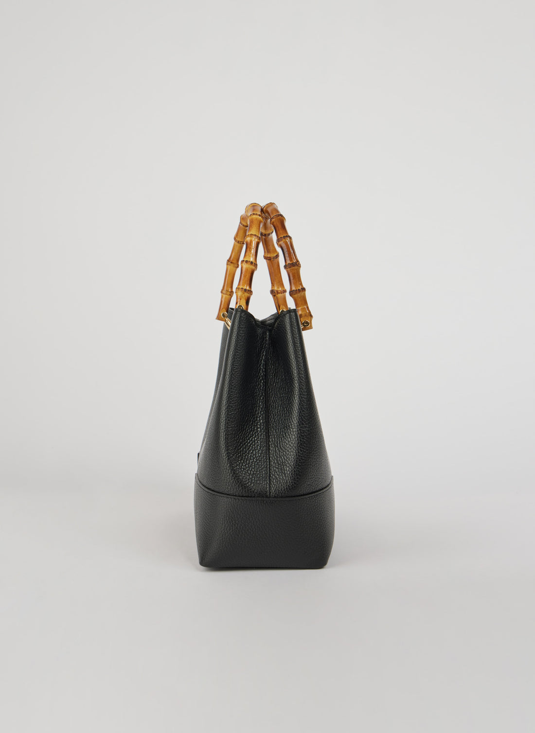 Bamboo Babe Bag in Black Dollar Leather
