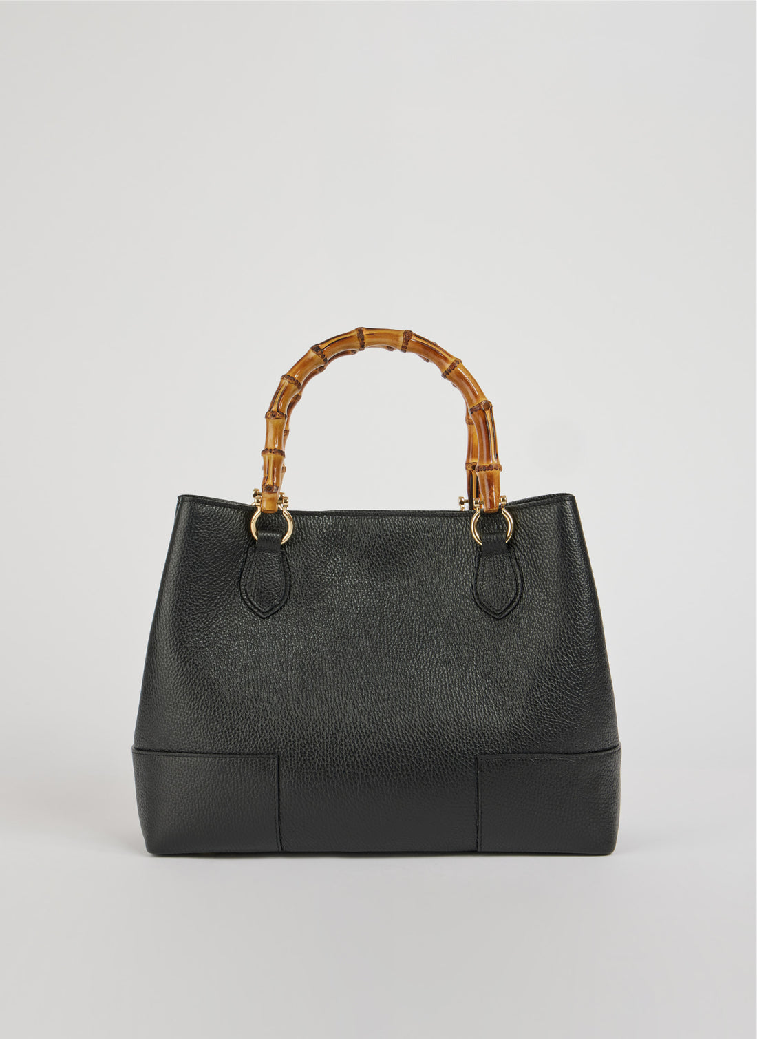 Bamboo Babe Bag in Black Dollar Leather