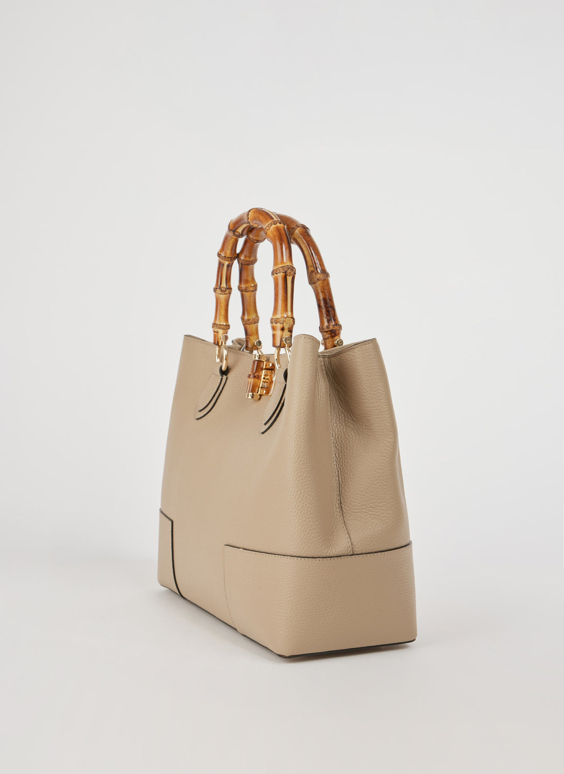 Bamboo Babe Bag in Dollar Leather Light Taupe