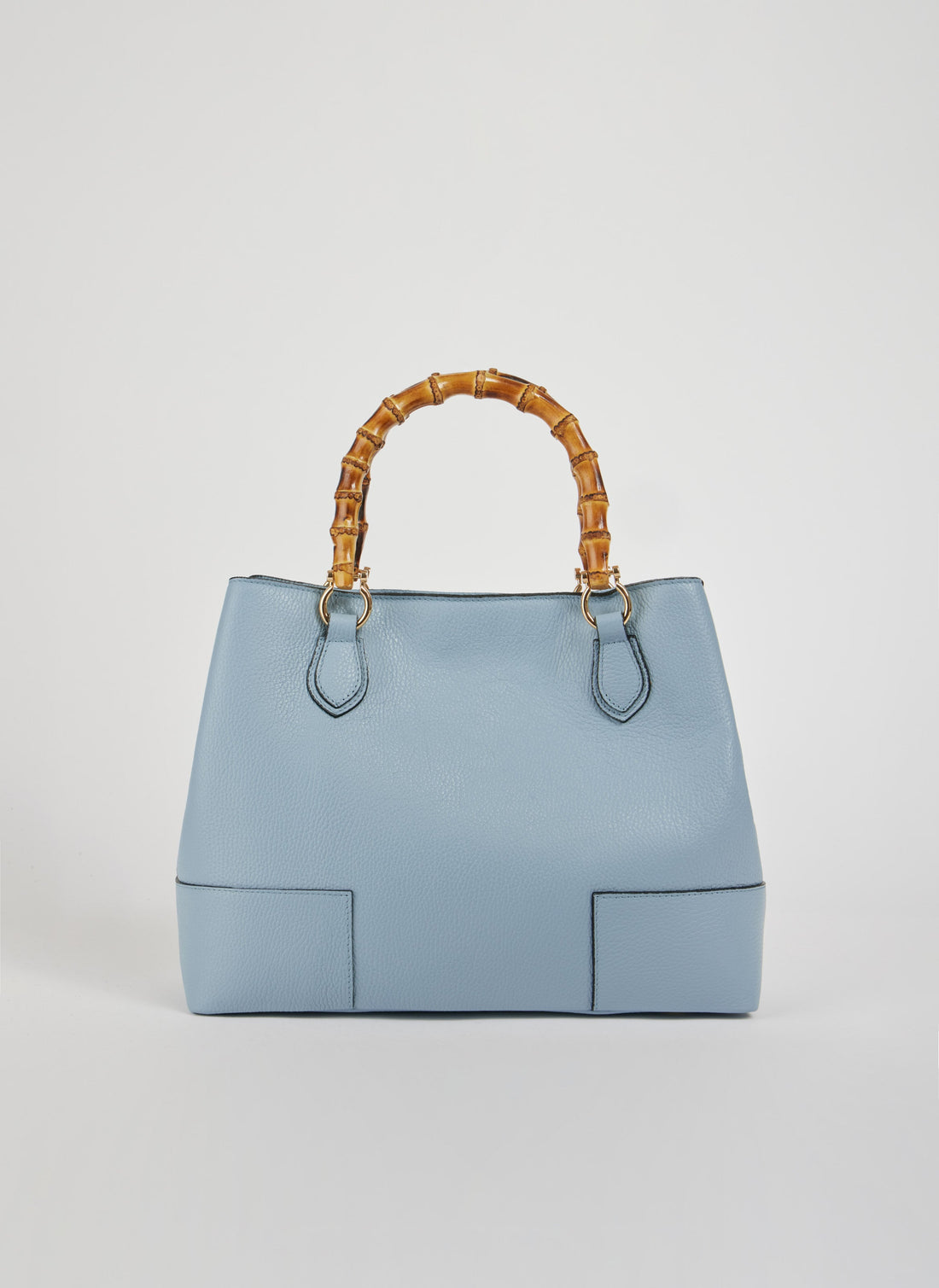 Bamboo Babe Bag in Dollar Leather Sky Blue Dust