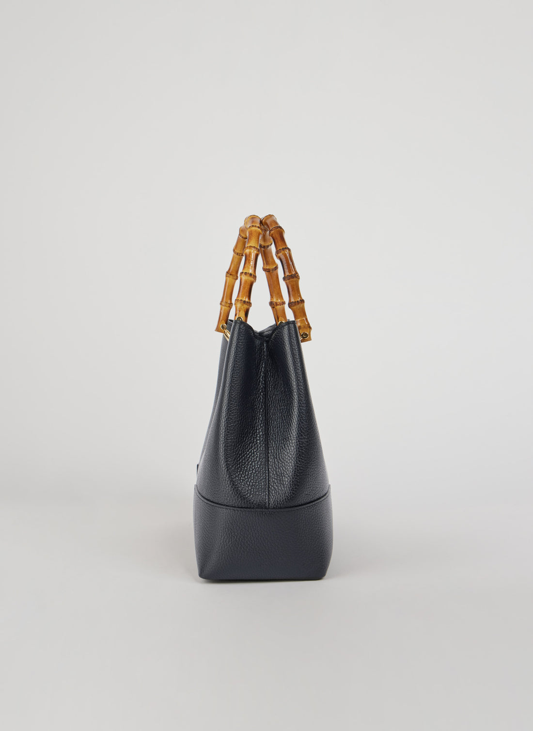 Bamboo Babe Bag in Navy Blue Dollar Leather