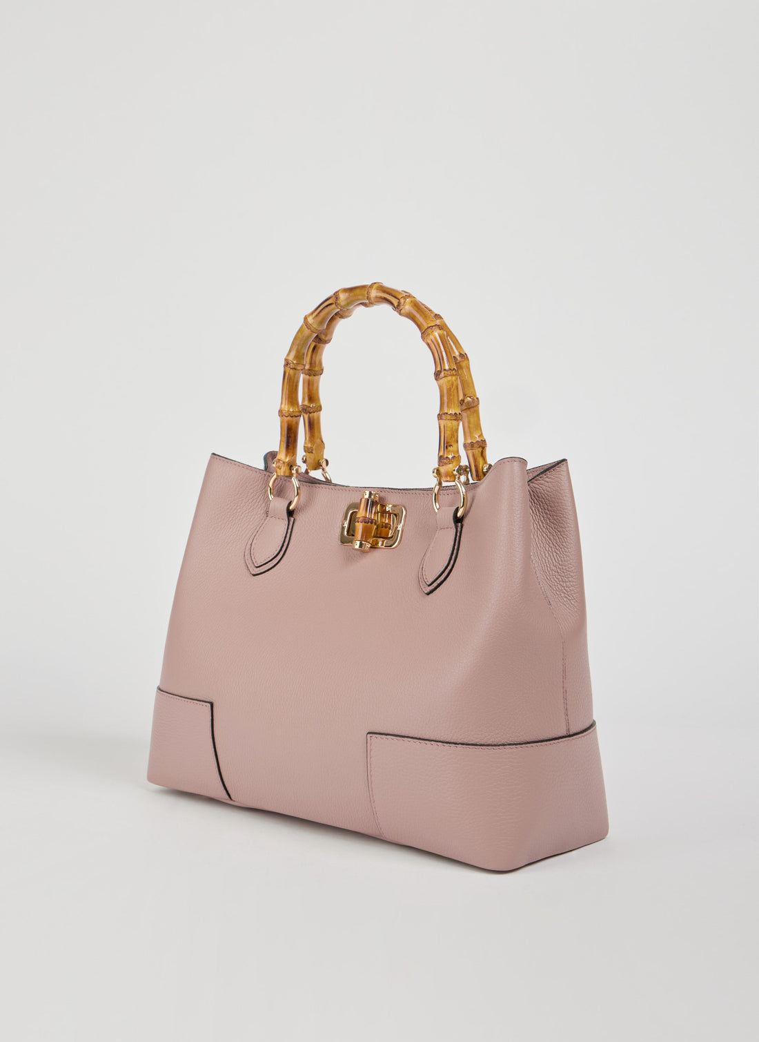 Bamboo Babe Bag in Dollar Leather Powder Pink