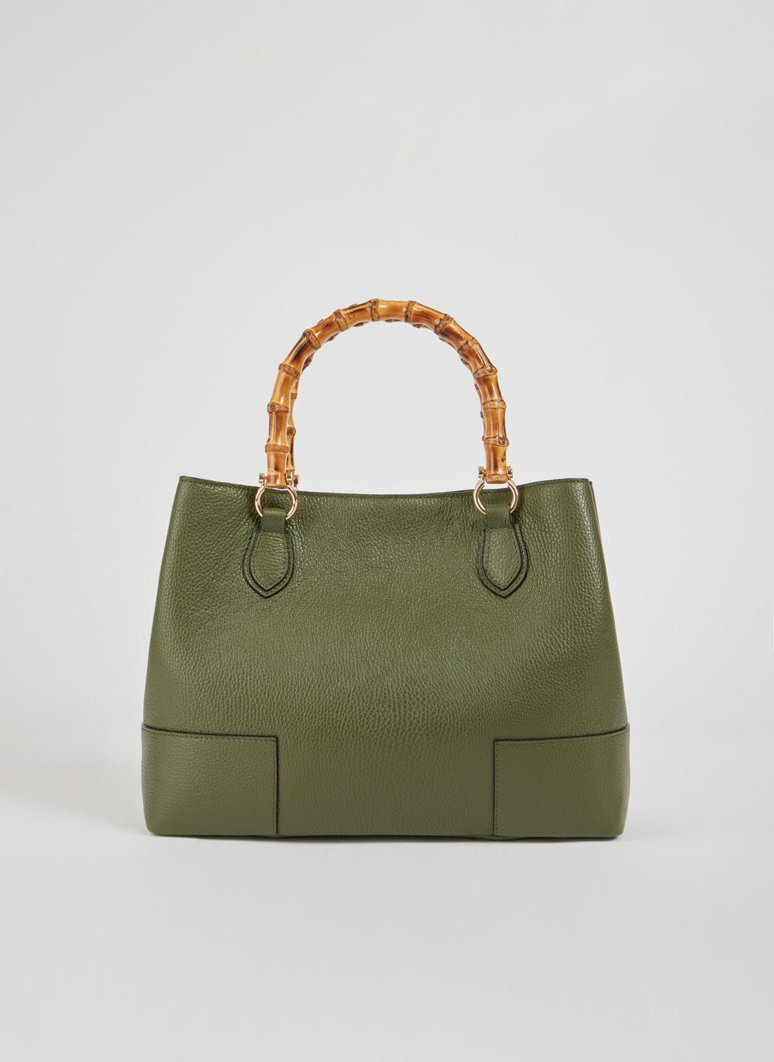 Bamboo Babe Bag in Military Green Dollar Leather