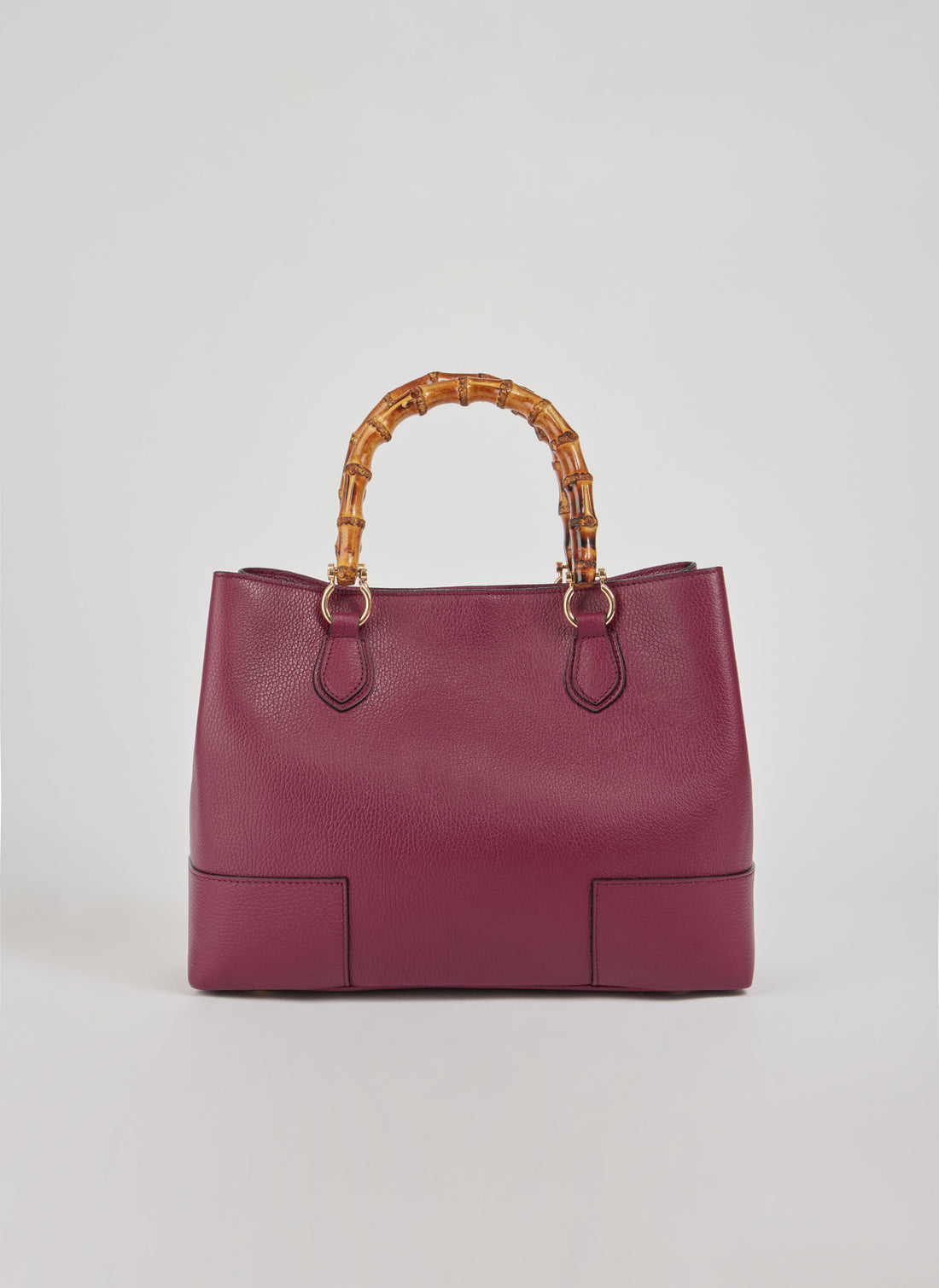 Bamboo Babe Bag in Burgundy Dollar Leather