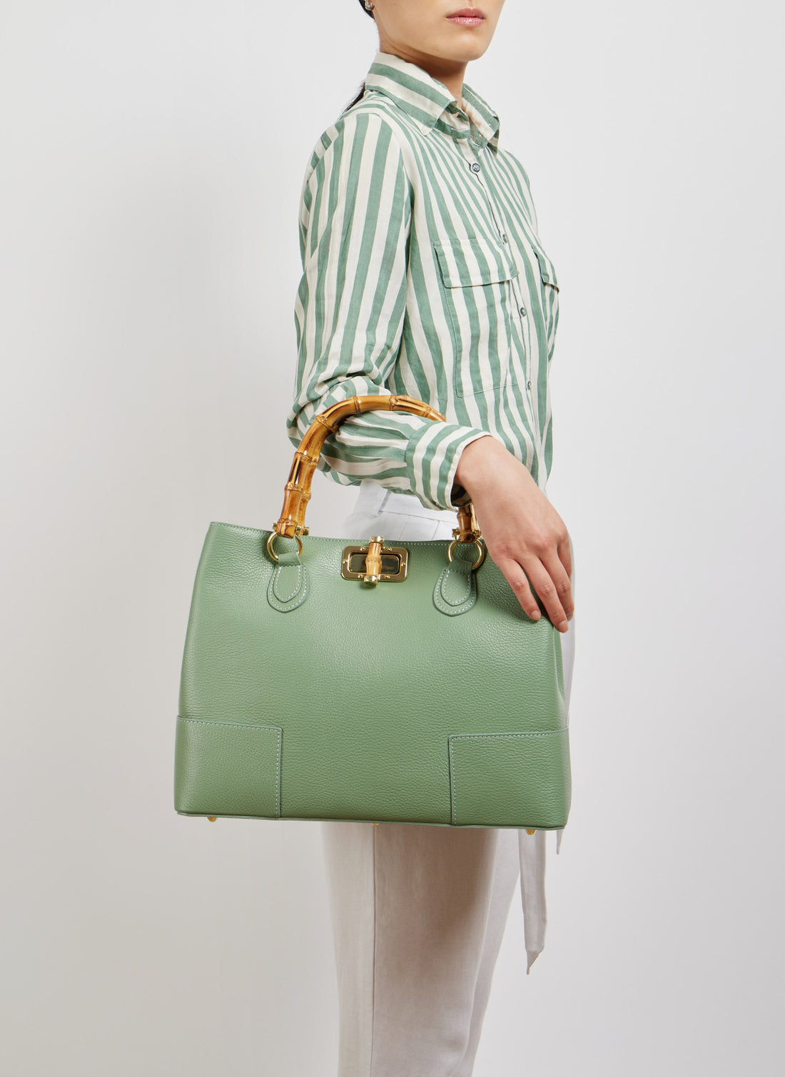 Bamboo Babe Bag in Dollar Leather Mint