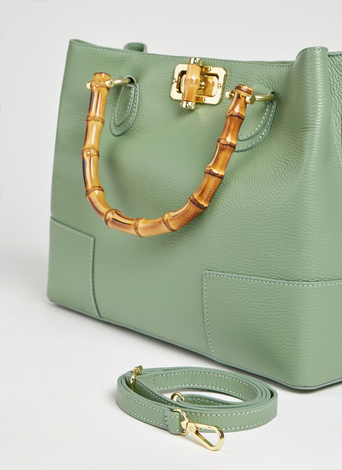 Bamboo Babe Bag in Dollar Leather Mint