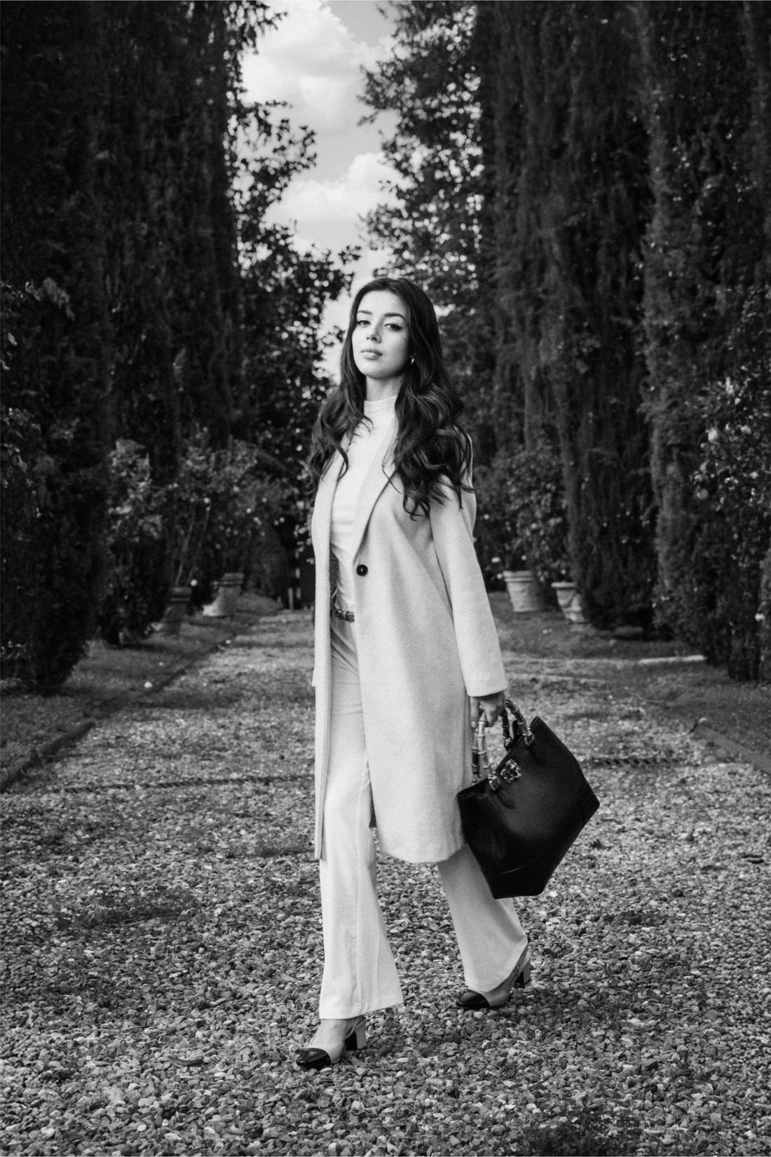 Bamboo Babe Bag in White Dollar Leather