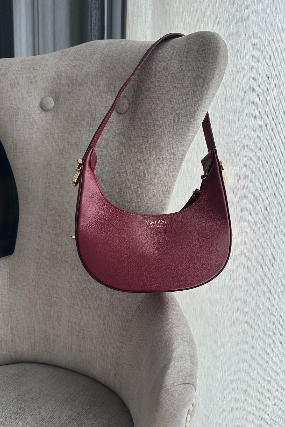 Blaire bag in Burgundy Red Dollar leather