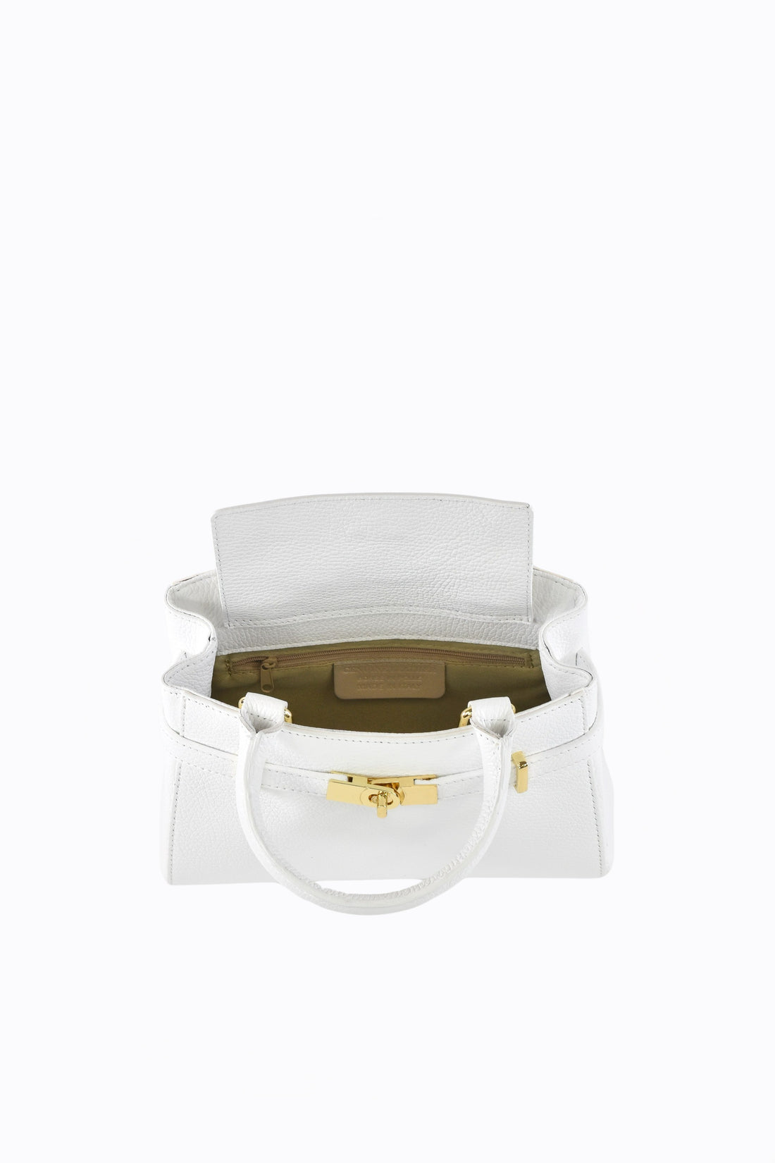 Valentine Bag in Togo Leather White
