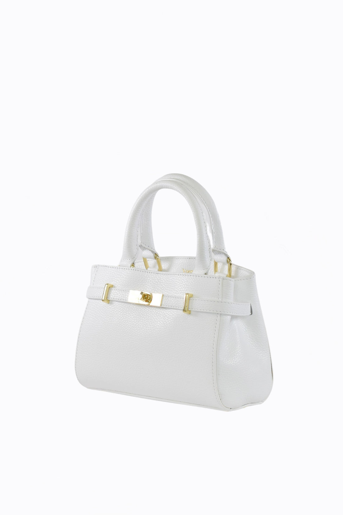 Valentine Bag in Togo Leather White