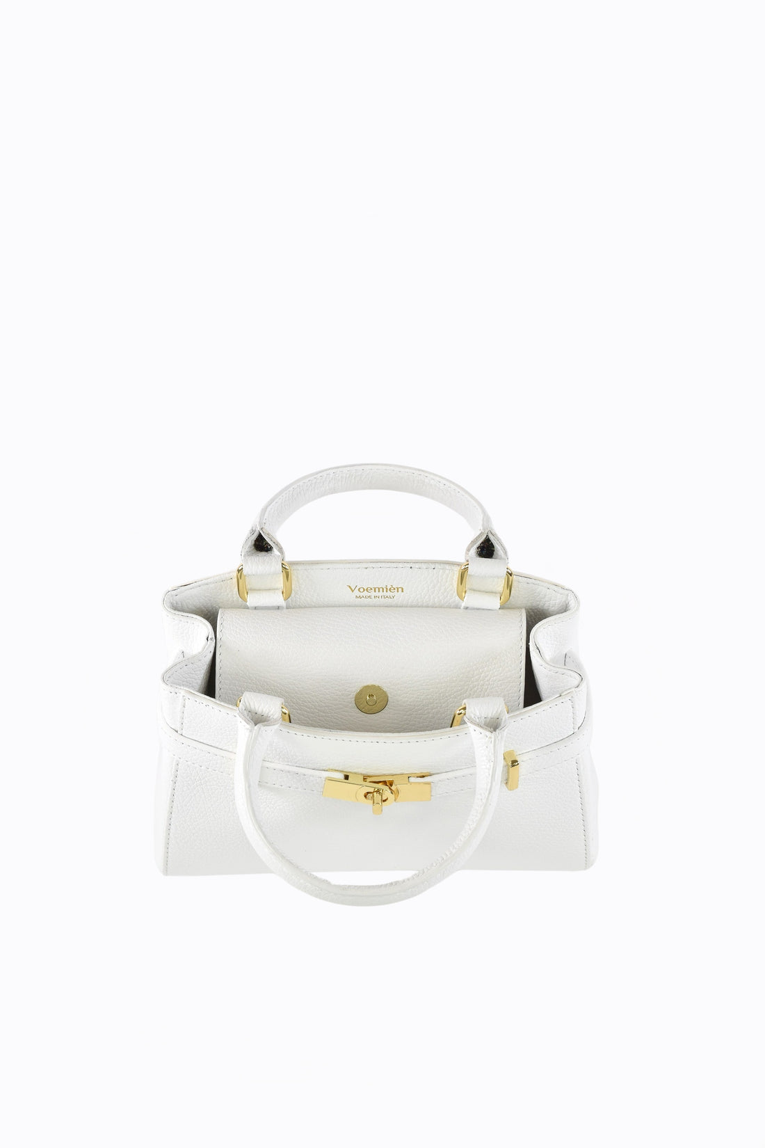 Valentine Bag in Togo Leather White