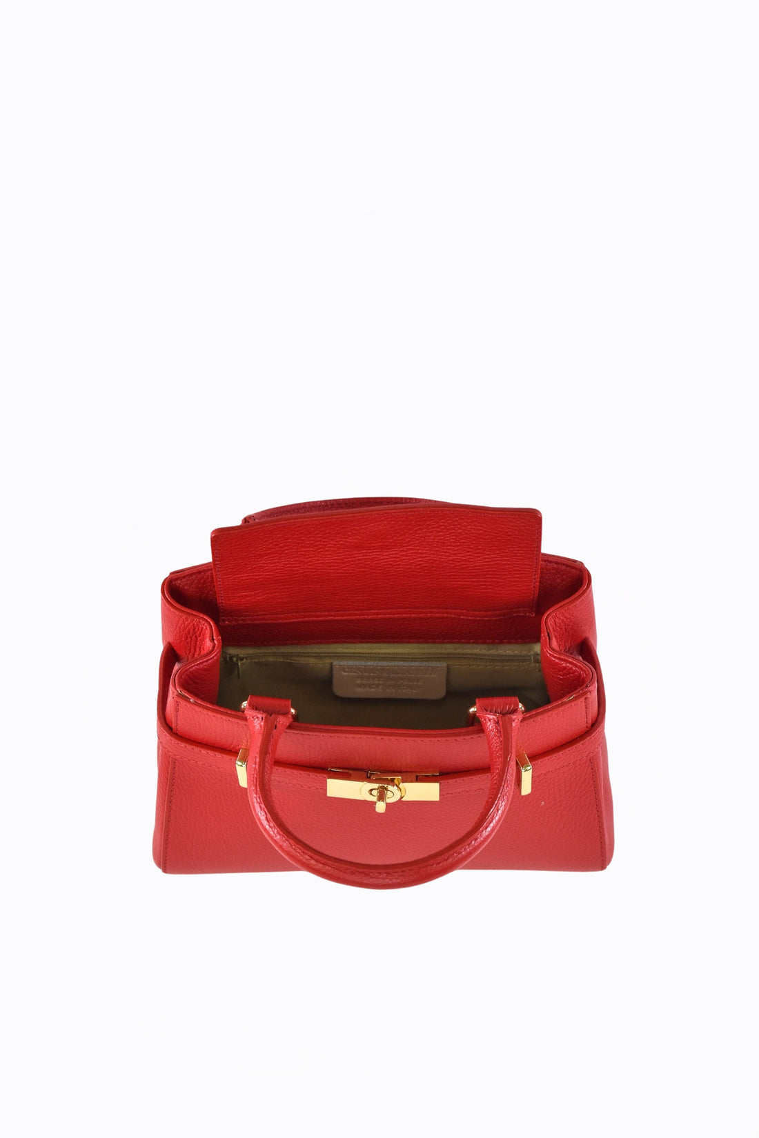 Valentine Bag in Togo Leather Red
