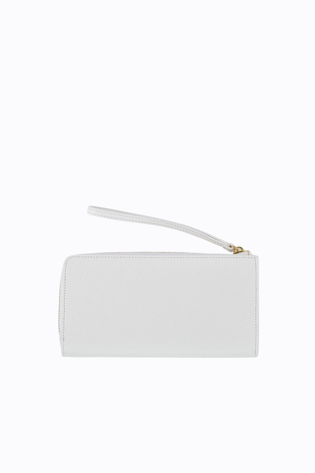 Valentine Clutch Wallet in Togo Leather White
