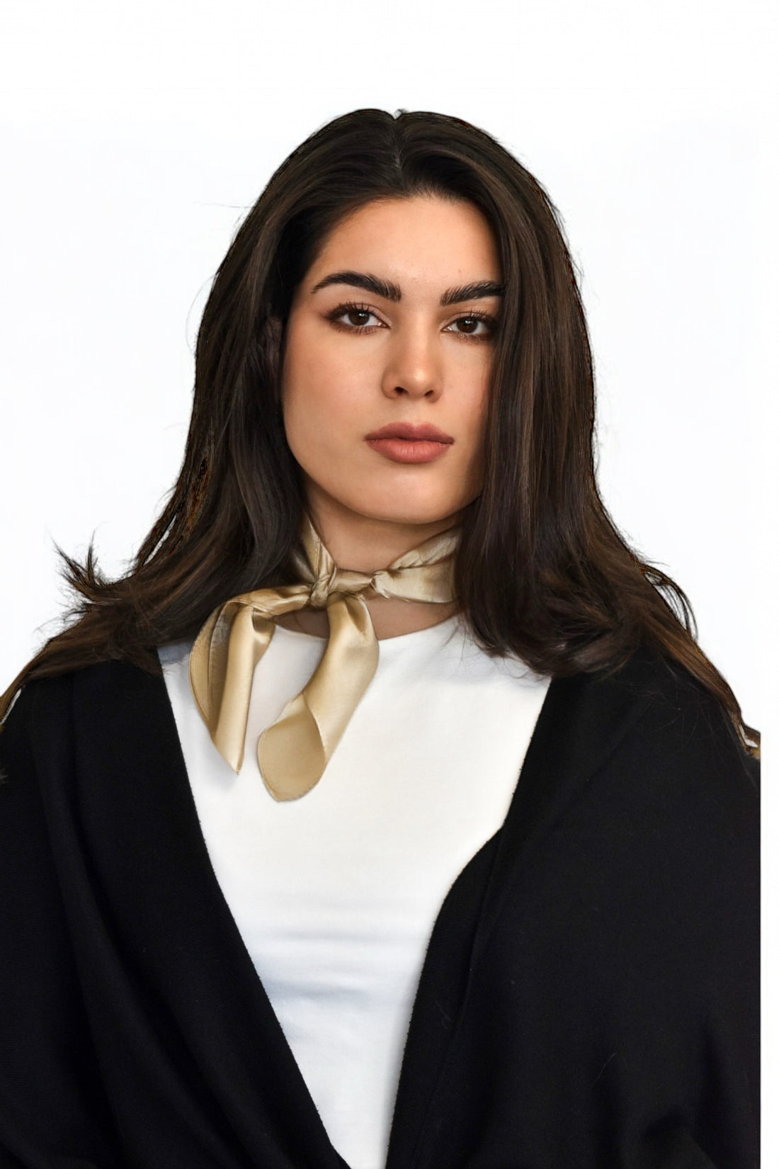 Valentine Scarf in Beige Silk