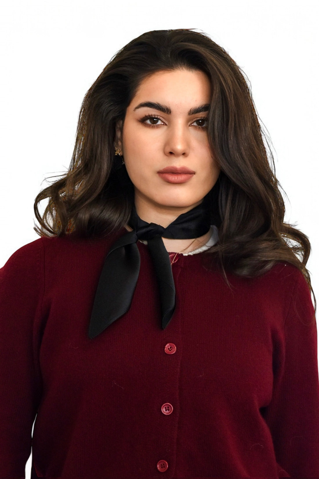 Valentine Scarf in Black Silk