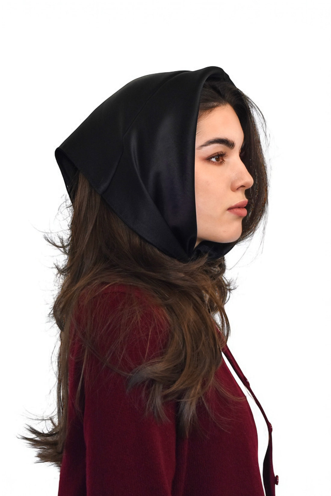Valentine Scarf in Black Silk