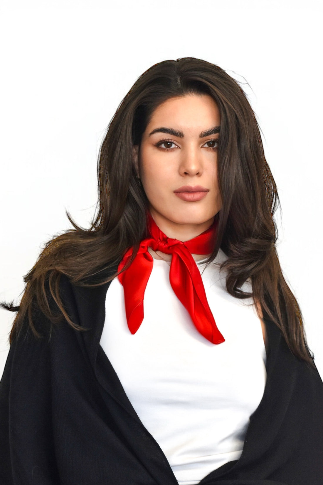 Valentine Scarf in Red Silk