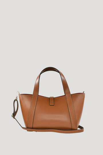 Eleonor Bag in Tan Saffiano Leather