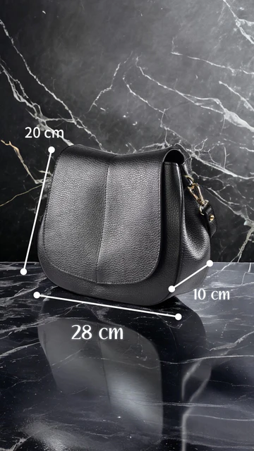 Sofìa Bag in Black Dollar Leather