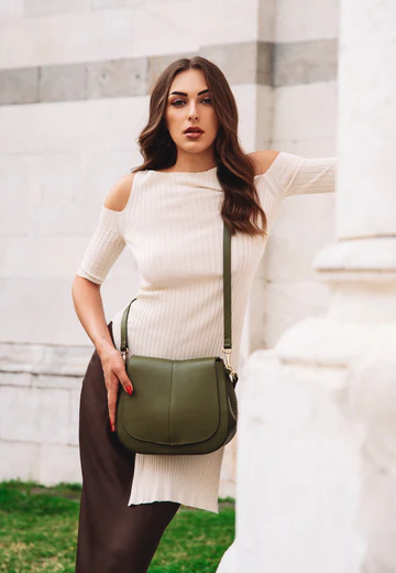 Sofìa Bag in Military Green Dollar Leather