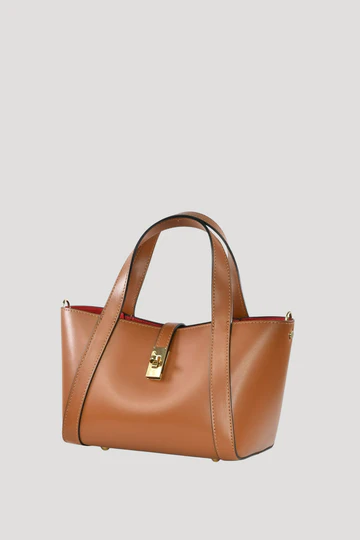 Eleonor Bag in Tan Saffiano Leather