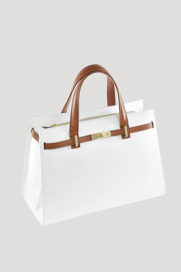 Grace XL Limited Edition Bag in White Togo Leather