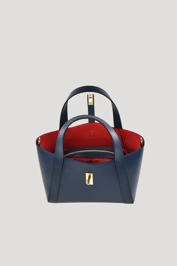 Eleonor Bag in Blue Saffiano Leather