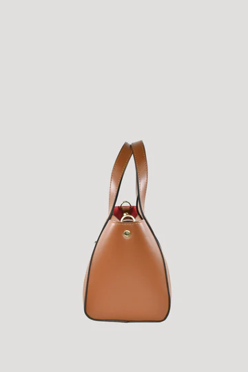 Eleonor Bag in Tan Saffiano Leather