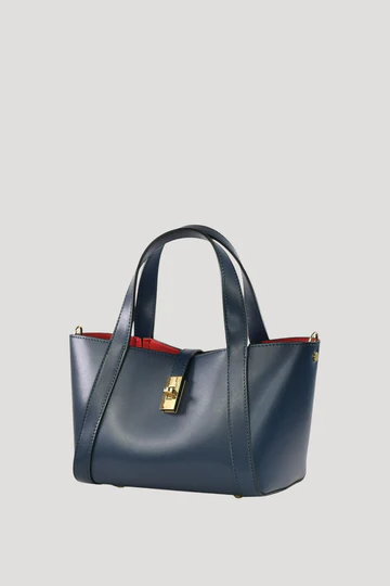 Eleonor Bag in Blue Saffiano Leather