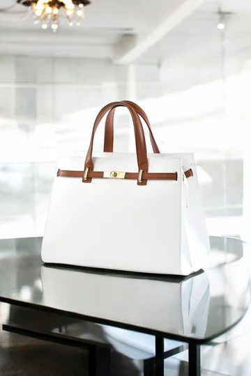 Grace XL Limited Edition Bag in White Togo Leather