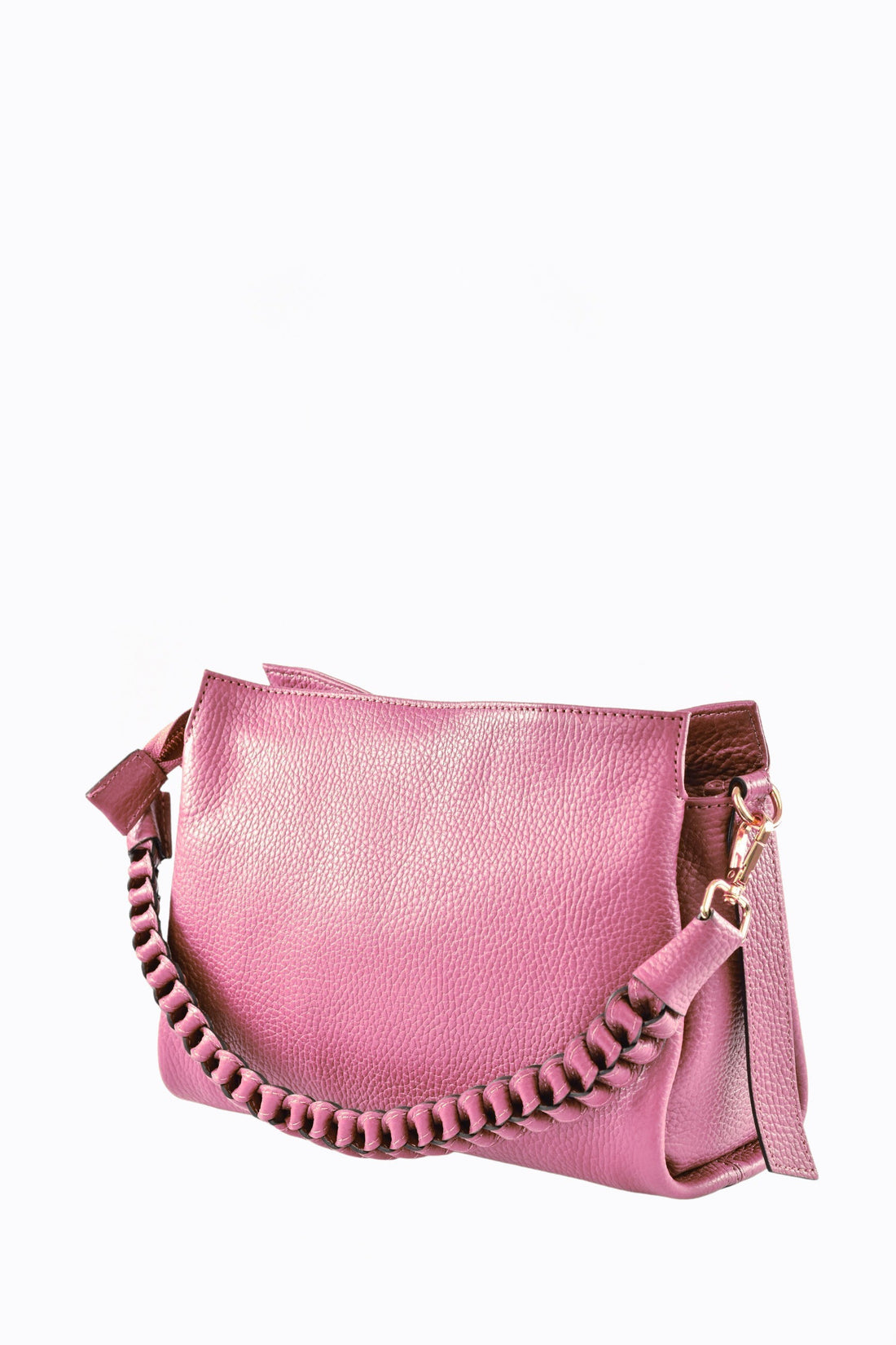 Braid Micro Bag in Antique Pink Dollar Leather