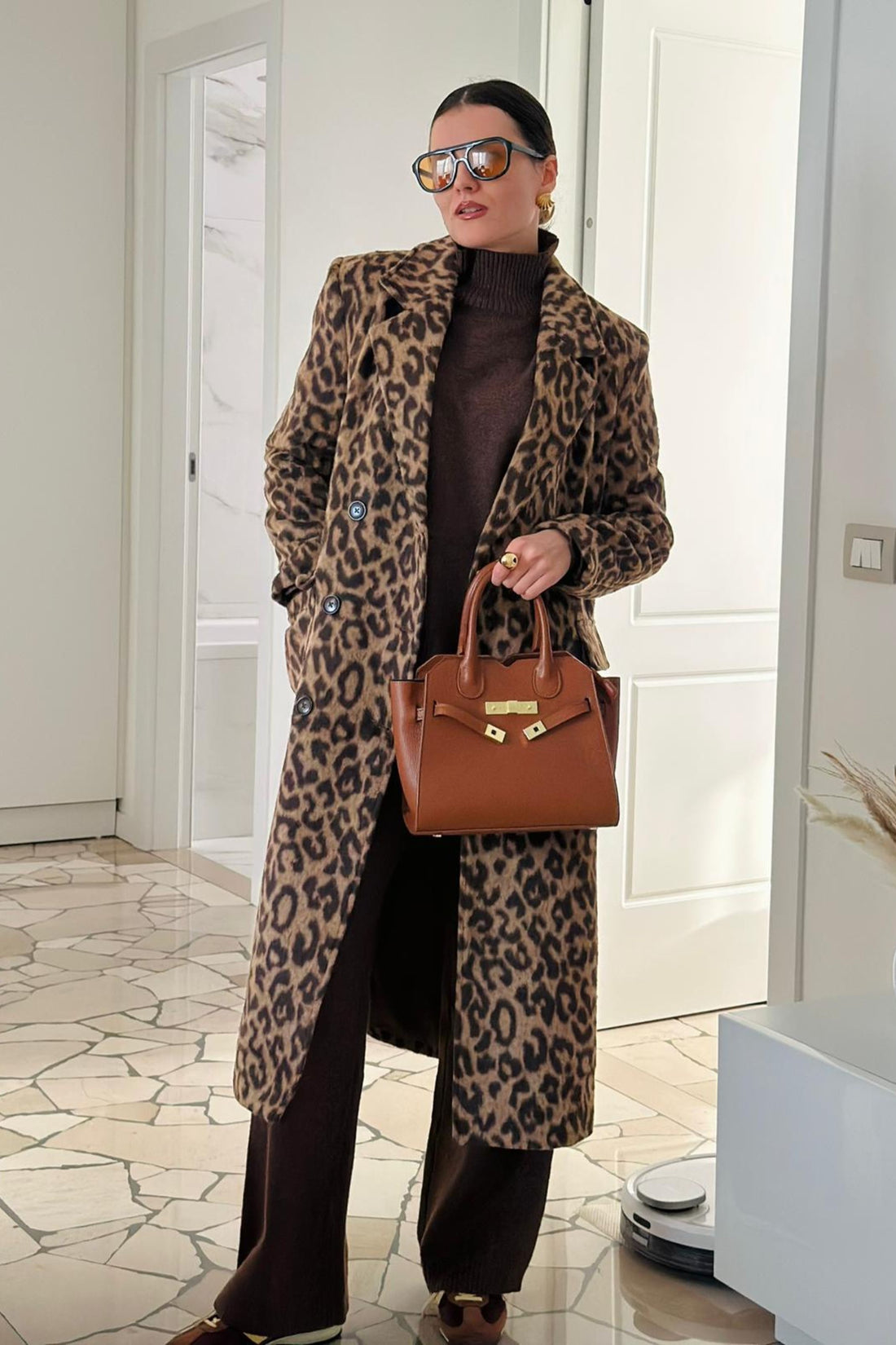 Meredith Bag in Tan Togo Leather