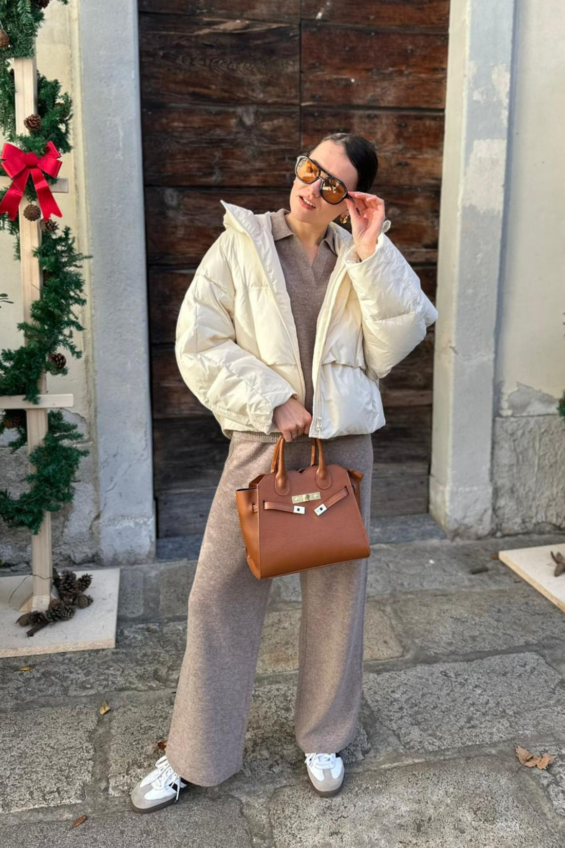 Meredith Bag in Tan Togo Leather