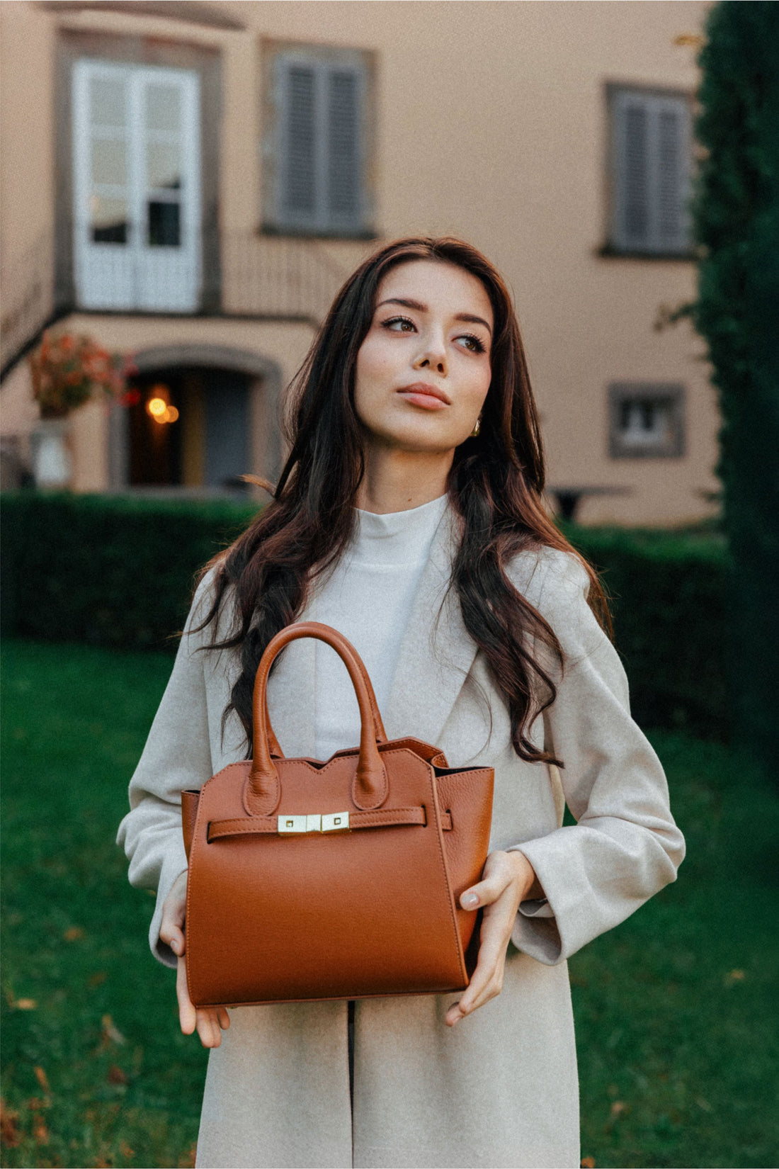 Meredith Bag in Tan Togo Leather
