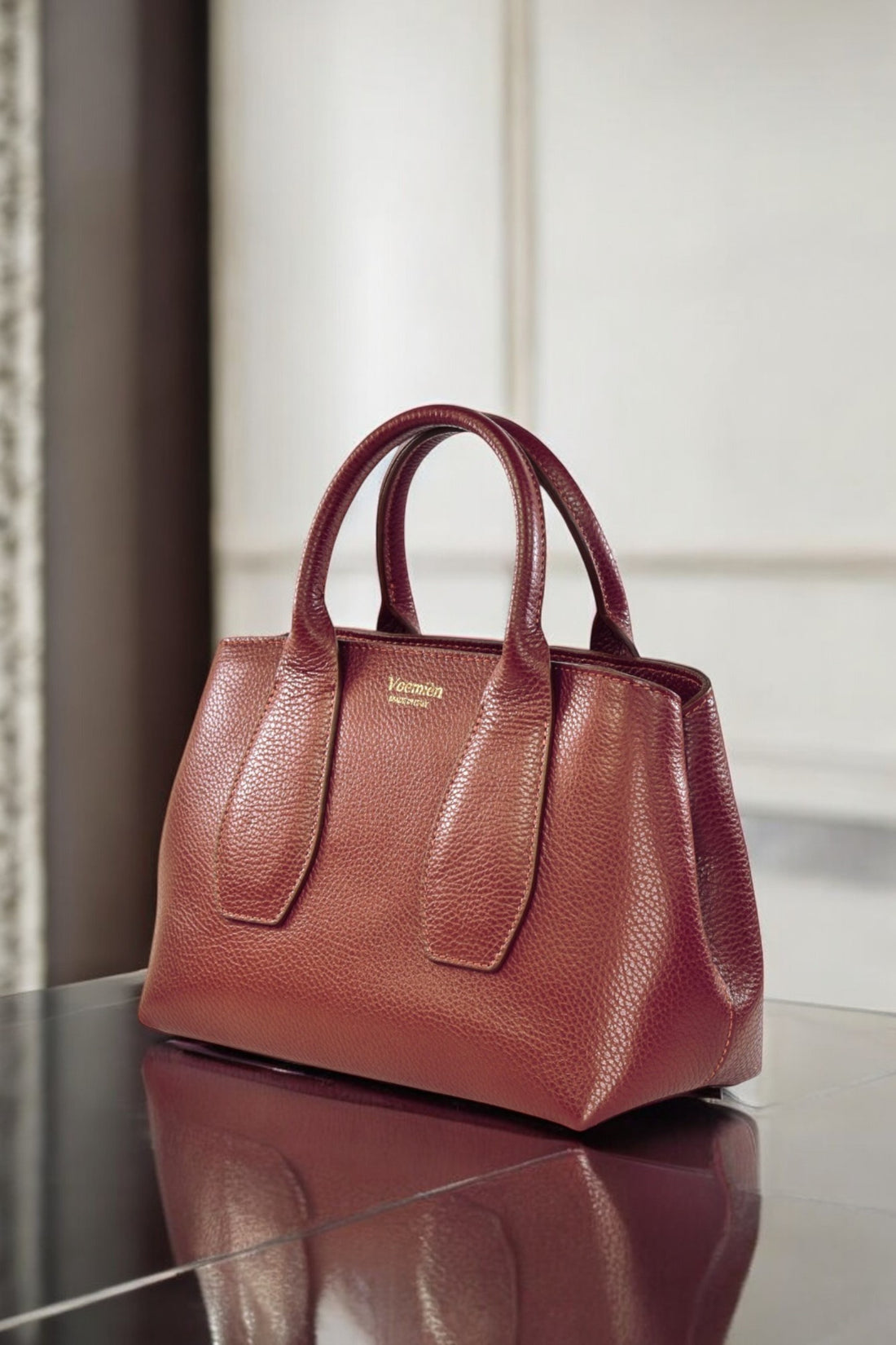 Seraphina Bag in Dark Brown Dollar Leather