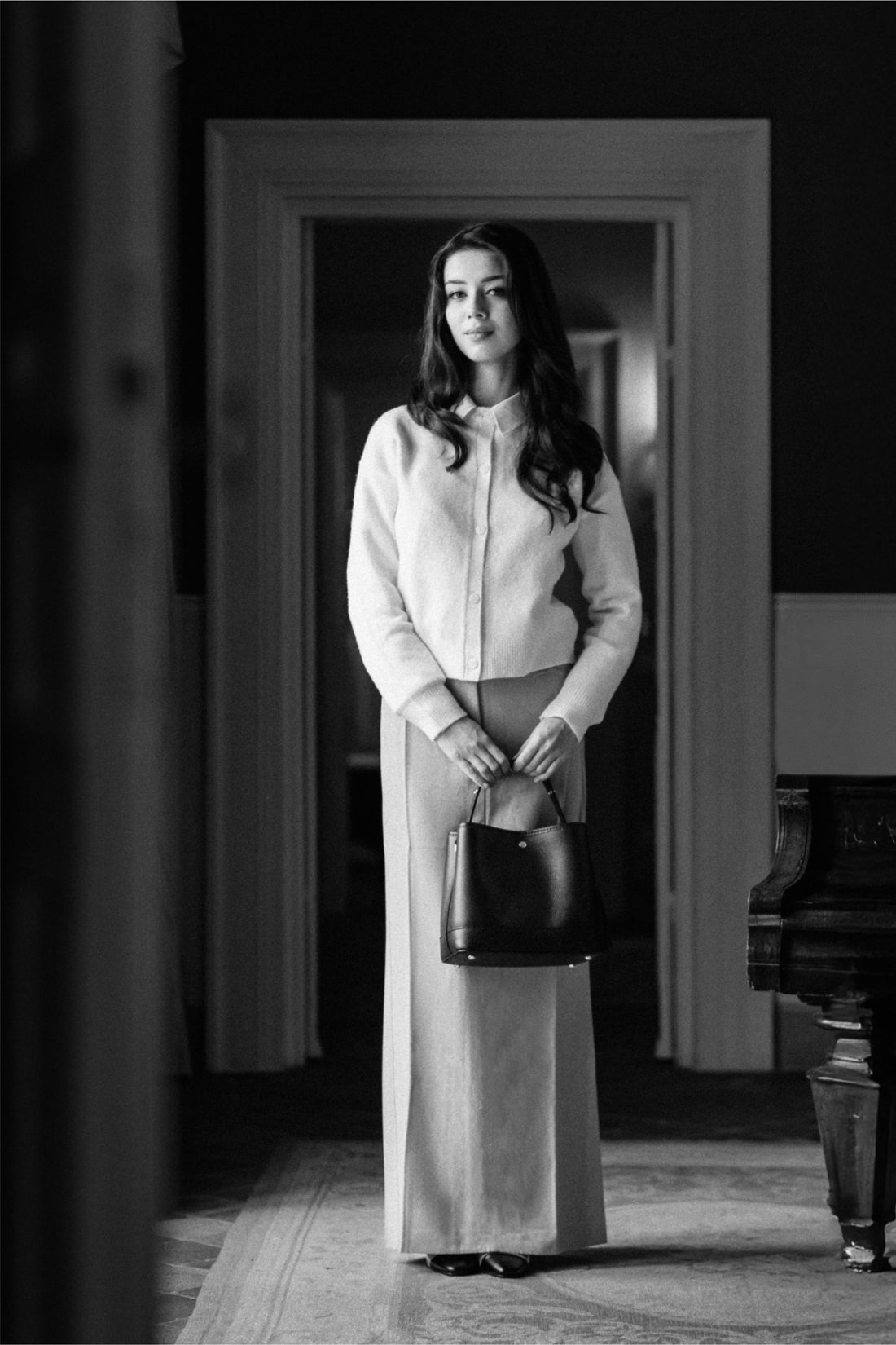 Kendy Bag in White Dollar Leather