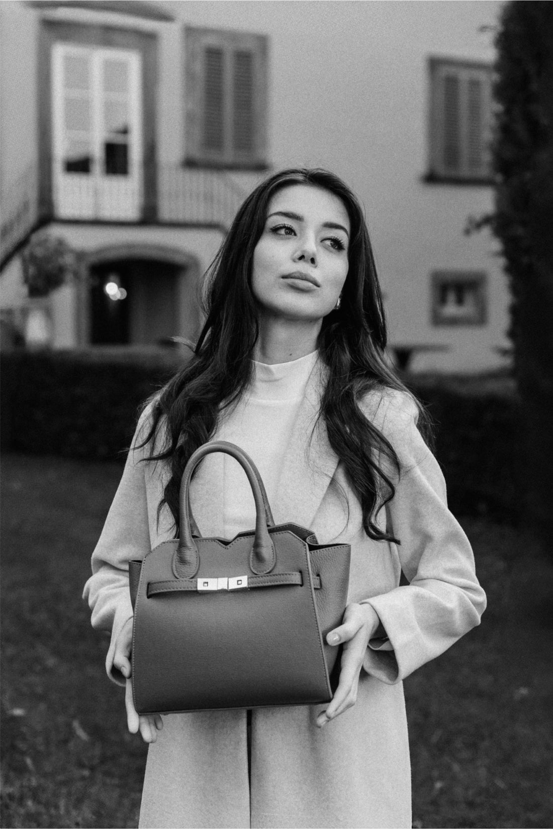 Meredith Bag in Black Togo Leather